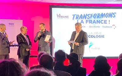 Récompense pour les lauréats de « Transformons la France » à Toulouse.